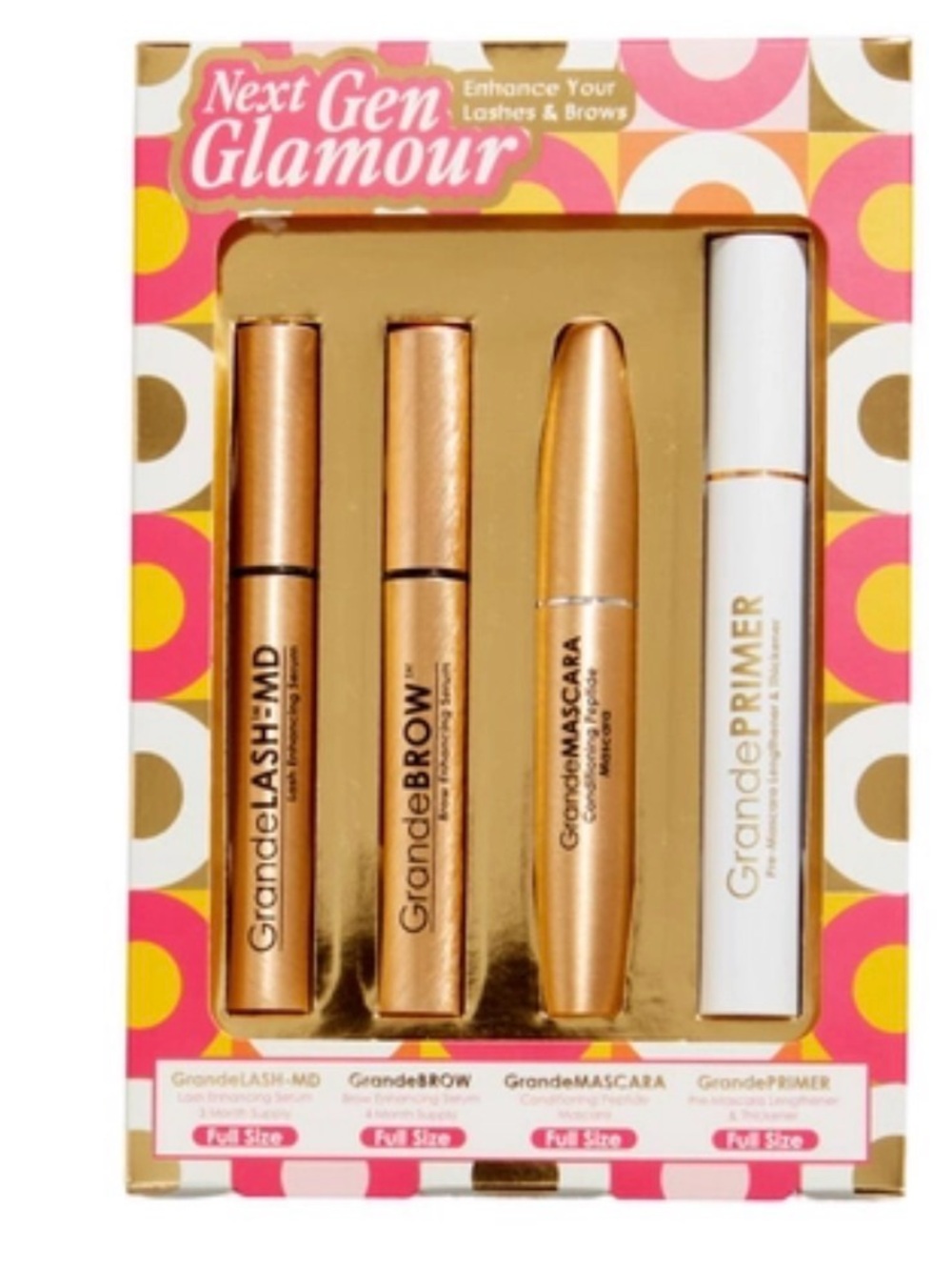 Next Gen Glamour Lash & Brow Set — Gold & White
